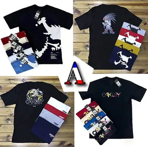 Camiseta oakley Atacado Fio 30.1 Penteado Algodão Premium Fornecedor Roupas de Marca