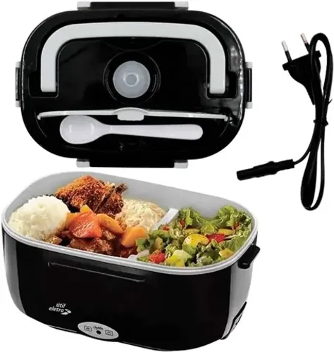 Marmita Elétrica aquecedora portátil alimentos com divisória 220/110V