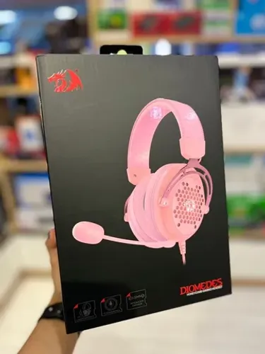 Headset Gamer Redragon Diomedes Rosa - Loja Fisica