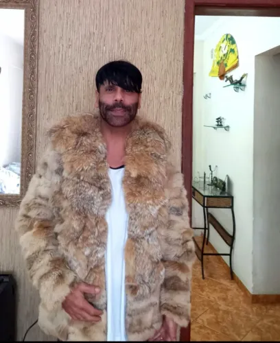 Casaco de pele luxuoso