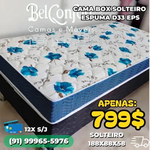 CAMA BOX SOLTEIRO ORTOBOM D33 ISO 60