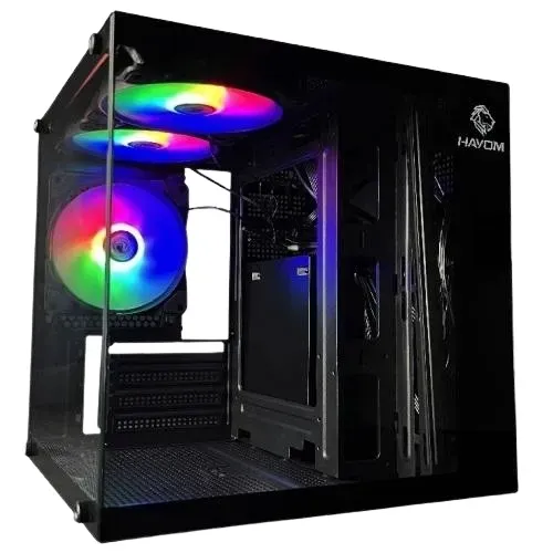 Utima unidade PROMOÇÃO GABINETE AQUARIO HAYOM PRETO (3 FANS INCLUSAS) ULTIMAS UNIDADES