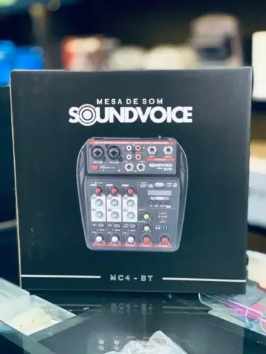 Mesa de som Console Soundvoice MC4-BT 127/220V 4 Canais Bluetooth