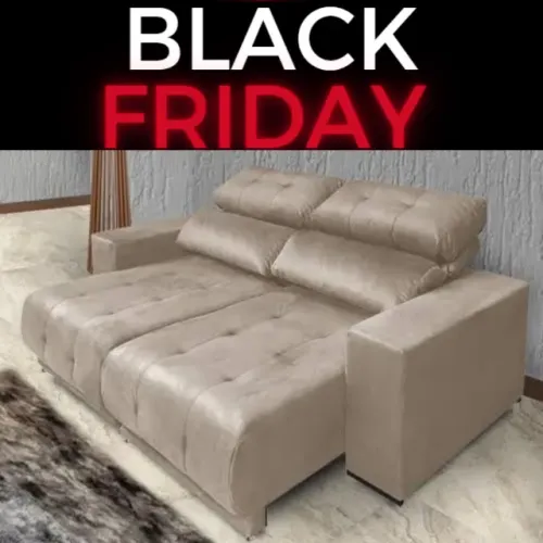 sofa retratil bege claro a pronta entrega