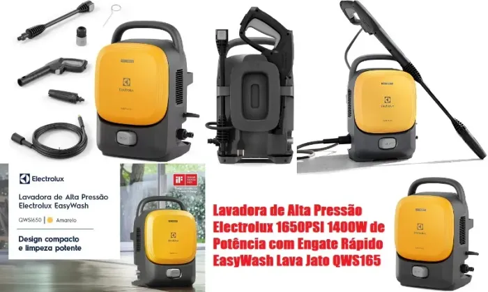 Lavadora de Alta Pressão Electrolux 1650PSI 1400W EasyWash com Engate Rápido 220V Original