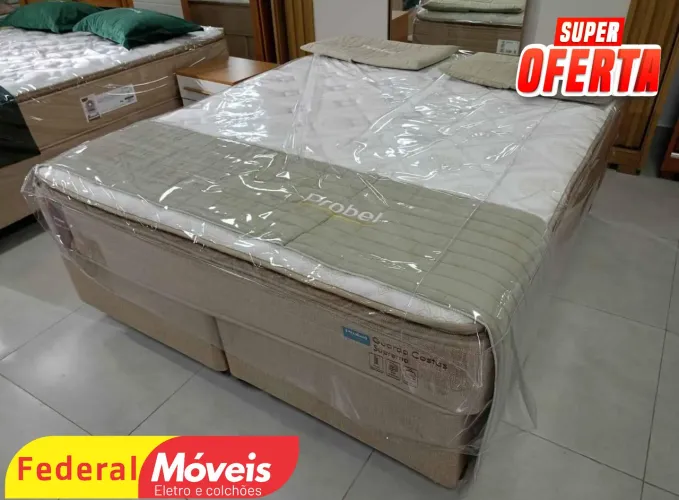 Cama Box Queen 1,58m Probel Oferta - Temos Crediário