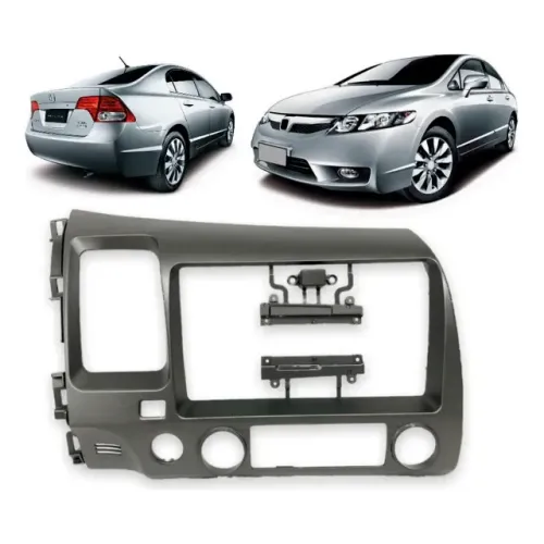 Moldura de Som Tela Central Multimídia 2Din 7'' Polegadas para o New Civic 2007 - 2011