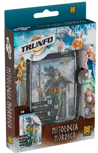 Super Trunfo Mitologia Nórdica - Jogo de Tabuleiro - Board Game - Card Game - Jogo de cart