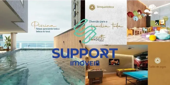 Apartamento 2 quartos na Praia do Morro, moderno e com área de lazer completa