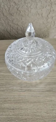 Bomboniere Potiche Cristal Vidro Wolff Lys 14cm×15cm (NOVO NA CAIXA)