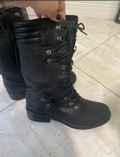 Bota Coturno couro legítimo VIA CURTUME 