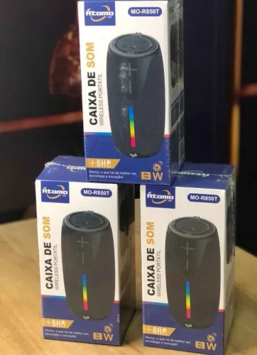 Caixa de Som Bluetooth Átomo - 8H de Autonomia - Som Potente