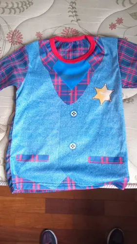 Blusa de fantasia colete do xerife