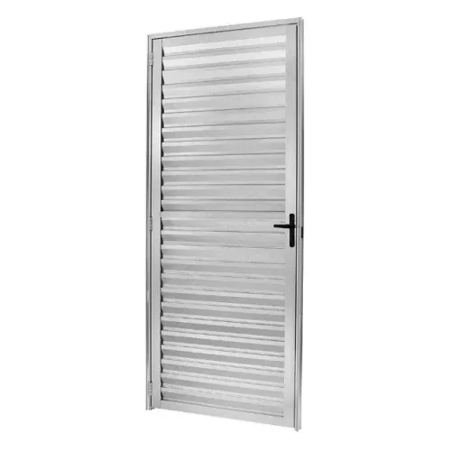 Porta palheta 2,10x80 lado DIREITO no alumínio brilhante