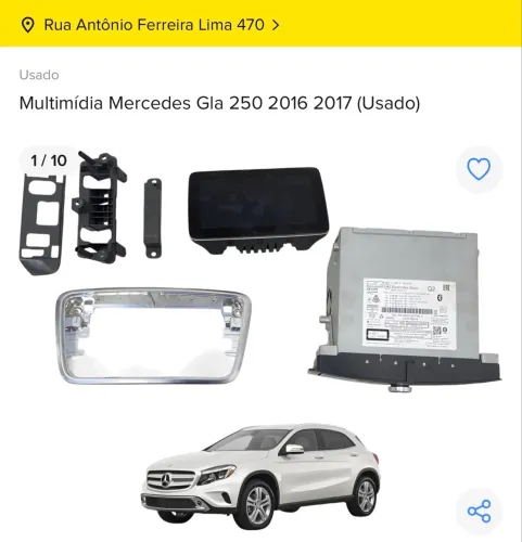 Multimídia Mercedes GLA 250 2016/2017