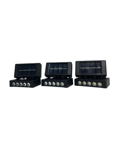 Arandela Solar 10 Fachos De Luz Branco Frio