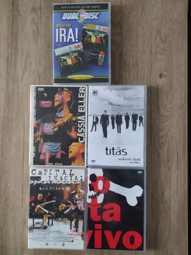 Coleção de DVDs de Bandas de Rock e Pop
