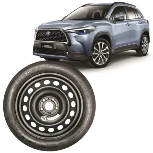 Roda Estepe Fino Toyota Com Pneu Yokohama T155/70D17 5 Furos