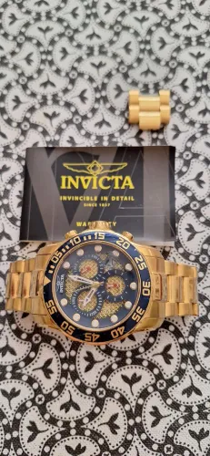 Relógio Invicta Dourado Original - Semi Novo e Imponente!