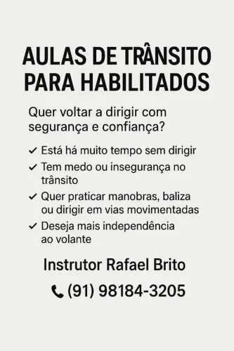 Aula de transito prática para Habilitados 