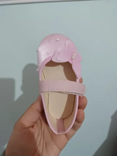 Sapatilha infantil rosa c borboleta