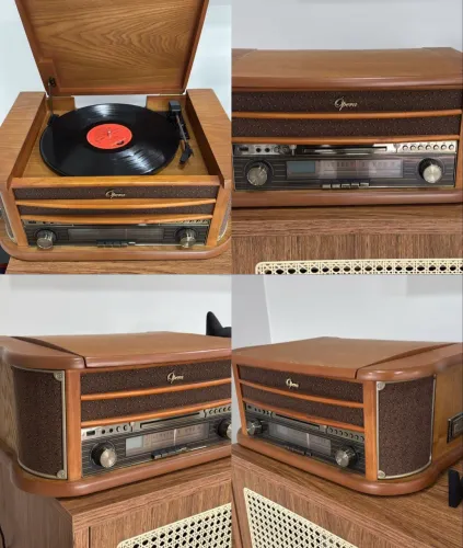 Aparelho Vitrola Raveo Ópera com Bluetooth, CD Player, Rádio e USB. Em perfeito estado.