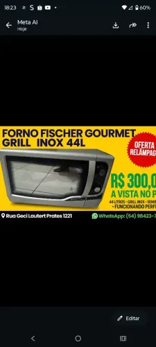 Forno fischer Gourmet Grill inox 44L