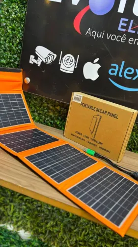 Painel Solar 20W - Portable Solar Panel - PRODUTO NOVO COM GARANTIA