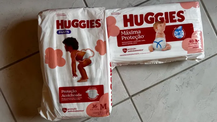 Fralda huggies máxima proteção M 36unid ou 40 unid