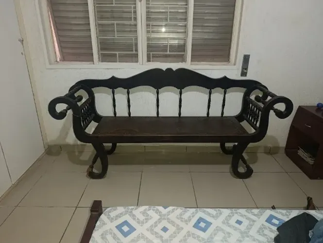 Banco Marquesa ou Namoradeira. Reliquia, antiguidade, 70, colonial, portugues, manuelino