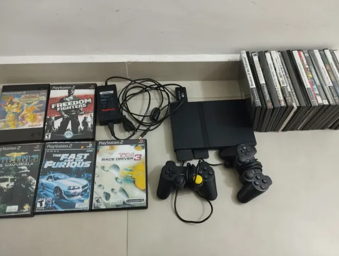 PlayStation 2 completo tudo funcionando.