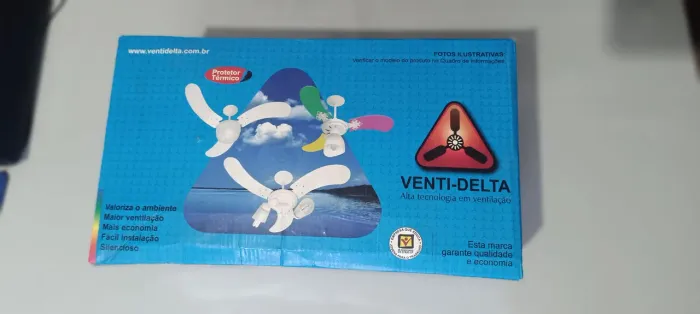 Ventilador de teto New zeta com 3 pás venti delta