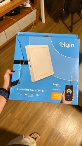 Luminária Elgin smart 24w de sobrepor cor branca