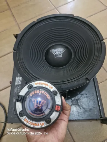 Alto falante oversound woofer 12 polegadas 550w e drives oversound 450w oversound 