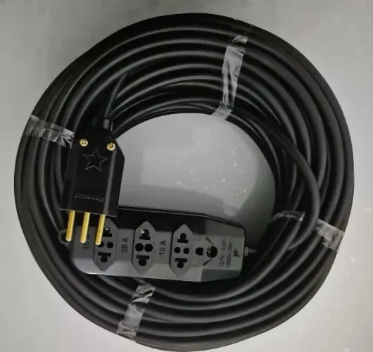Extensão Elétrica 30m Cabo Pp Reforçada Obra Profissional 10/20a Longo alcance Multiuso fl