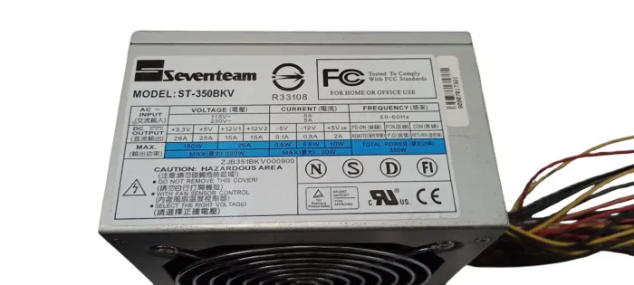 Fonte Real Seventeam ST-350BKV 350W Funcionando 100%