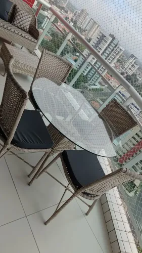 Conjunto Mesa + 4 cadeiras varanda
