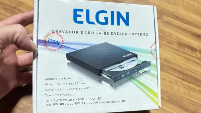 Gravador e Leitor DVD Elgin para PC