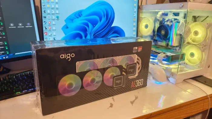 Water Cooler Aigo AE360 360mm ARGB RGB Fusion 2.0 Novo Lacrado AM5/LGA1700
