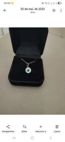Pingente olho grego ouro 18k