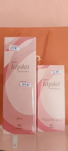 Kit Kriska Romance perfume + hidratante De R$202,70 Por R$150,00 Novo
