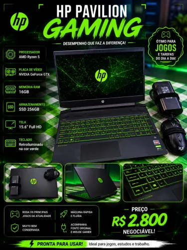 Notebook gamer HP PAVILION