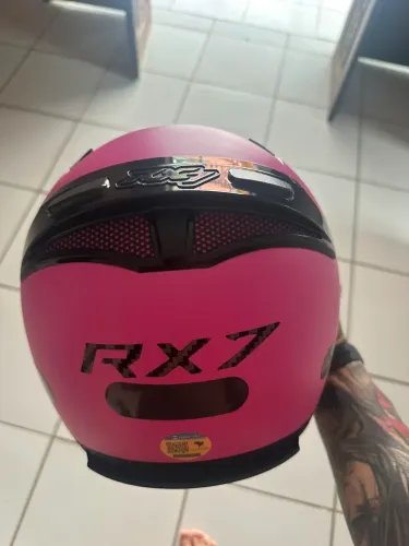 Capacete rx7 rosa