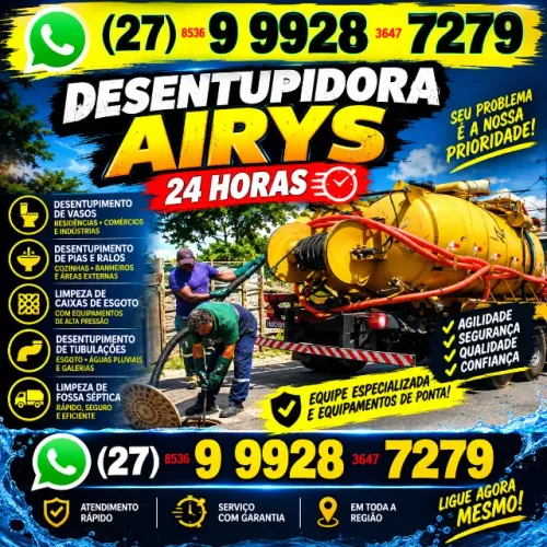 DESENTUPIDORA LIMPEZA DE CANOS E DUTOS
