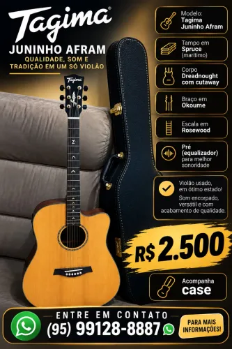 Vende-se violão Tagima Juninho Afram