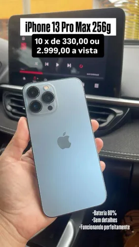 iPhone 13 pro Max 256g 80% sem detalhes todo original 