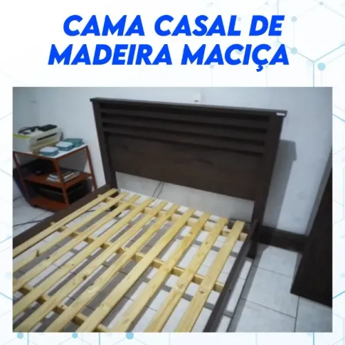 Cama Casal de Madeira Maciça