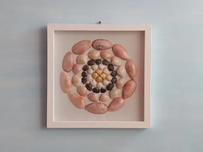 Decoração Praiana Quadro Artesanal com Conchas Naturais