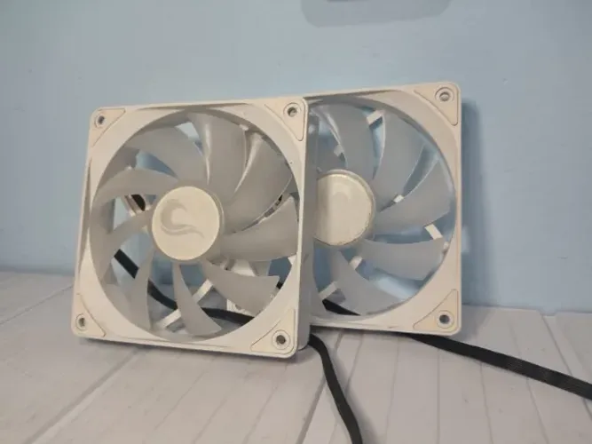Kit 2 Fans Brancas rise mode 120mm