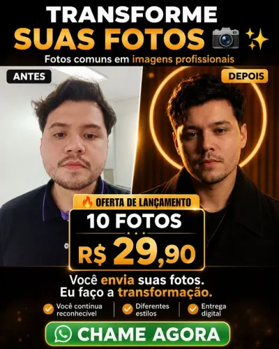 Transformo suas fotos em fotos profissionais